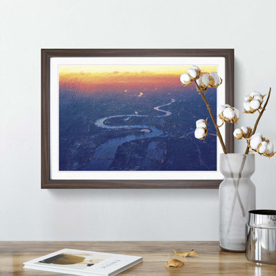 London City Skyline and the River Thames - Picture Frame Painting Print