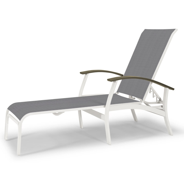 Askar Outdoor Rust-Resistant Metal Chaise Lounge