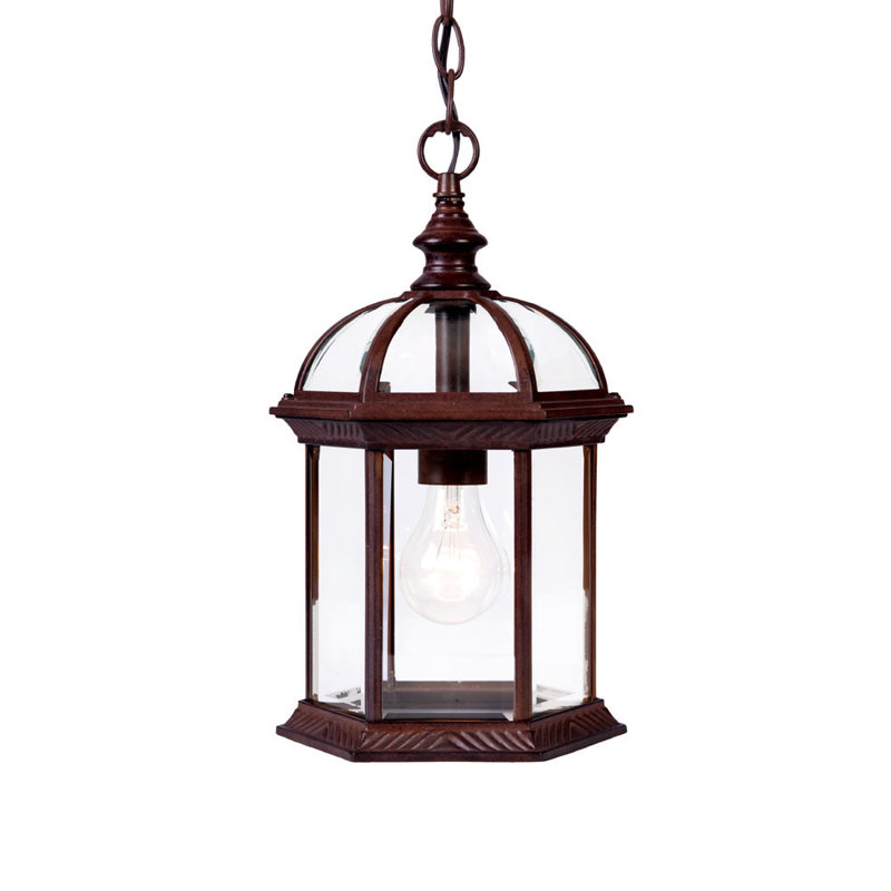 Grenville Outdoor Hanging Lantern, Burled Walnut
