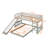Gray Twin Over Bunk Bed With Slide - Quality Solid Wood Build For Fun And Function In Includes Enhanced Functionality