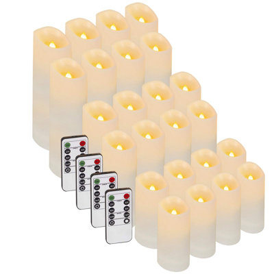 LED Flameless Candles with Flickering Effect, Remote & Timer