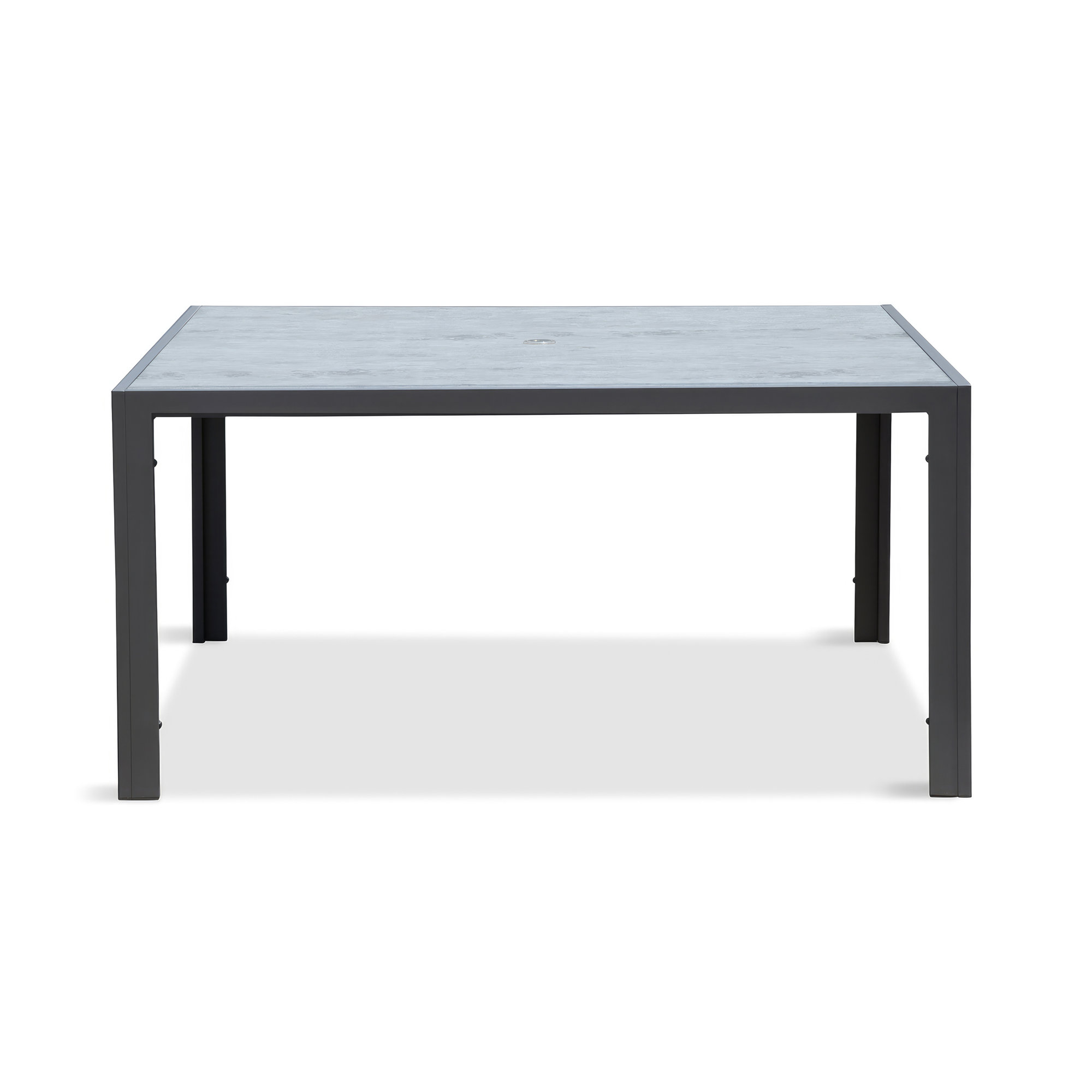 Vivant Square 8 - Person Outdoor Dining Set with Cushions, Canvas Charcoal Sunbrella® Canvas, Slate
