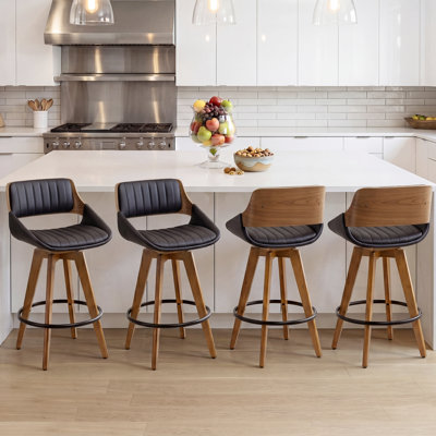 Irizarry Swivel Upholstered Bar Stools(Set Of 4)