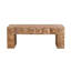 Table basse rectangulaire avec sculptures en relief géométriques 3D