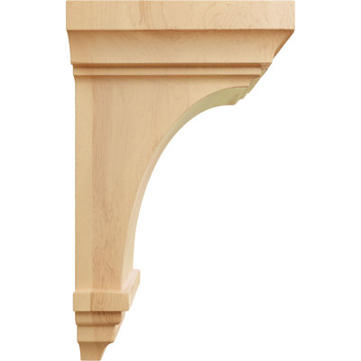 4"W x 4 3/4"D x 8"H Small Jefferson Wood Corbel, Red Oak
