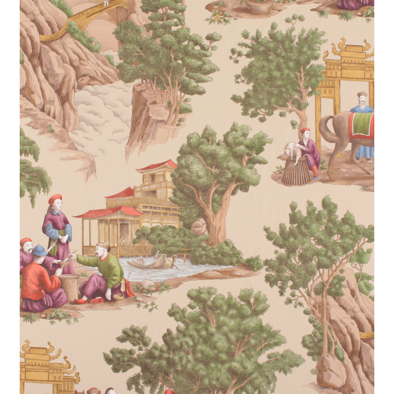 Manor Suite Mandarin Toile Fabric, Document