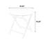 Ensemble de patio 3 pièces, chaises de camping d'extérieur en polyester respirant enduit de PVC, table pliante avec plateau en acier, 2 chaises et 1 table-1376769651