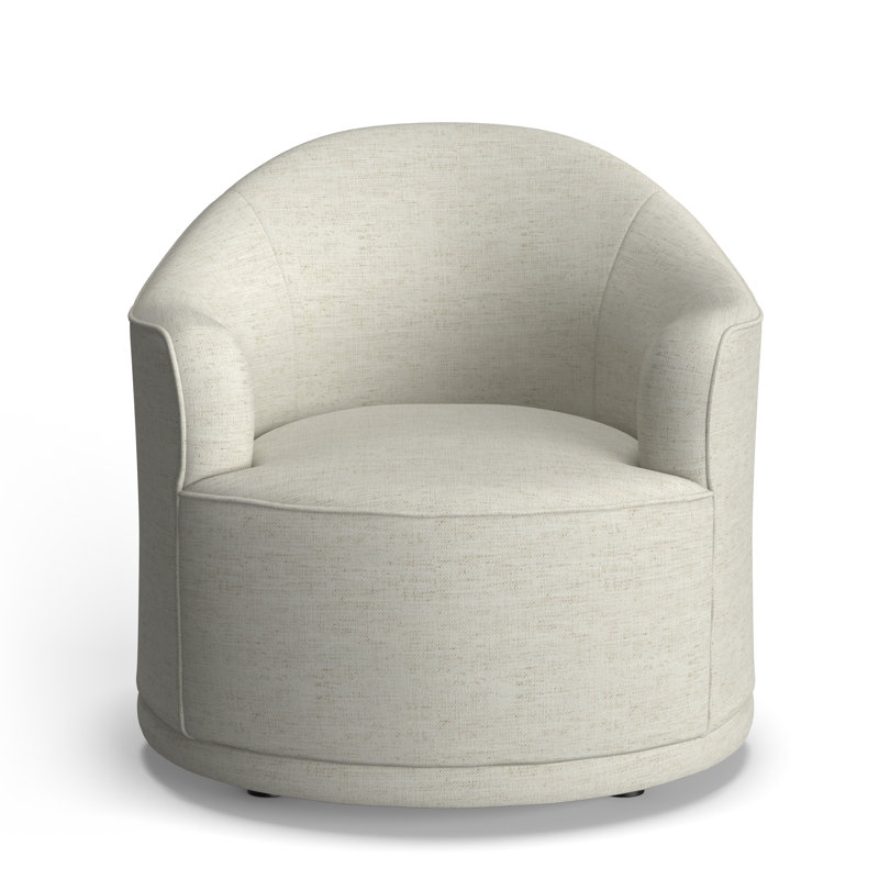 Fauteuil demi-tonneau Rumi, Chenille Nomad Snow Crypton Performance