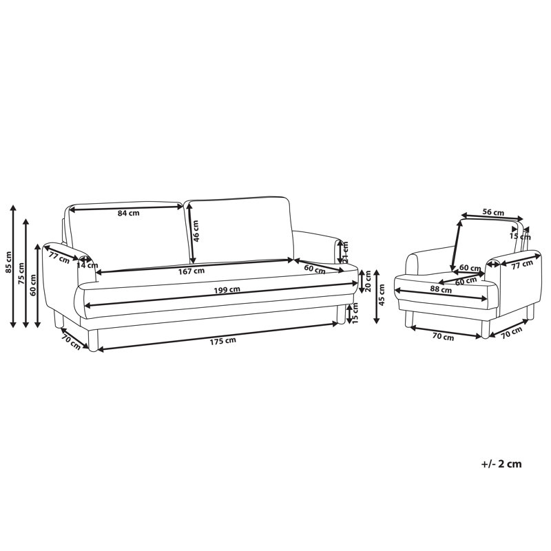 Rinna 2 - Piece Living Room Set, Dark Green
