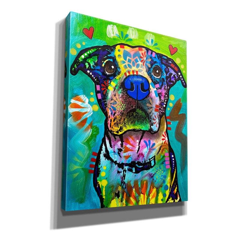 «Is It Time For Walkies» par Dean Russo, art mural sur toile, H 34 po x l 26 po x P 1,5 po
