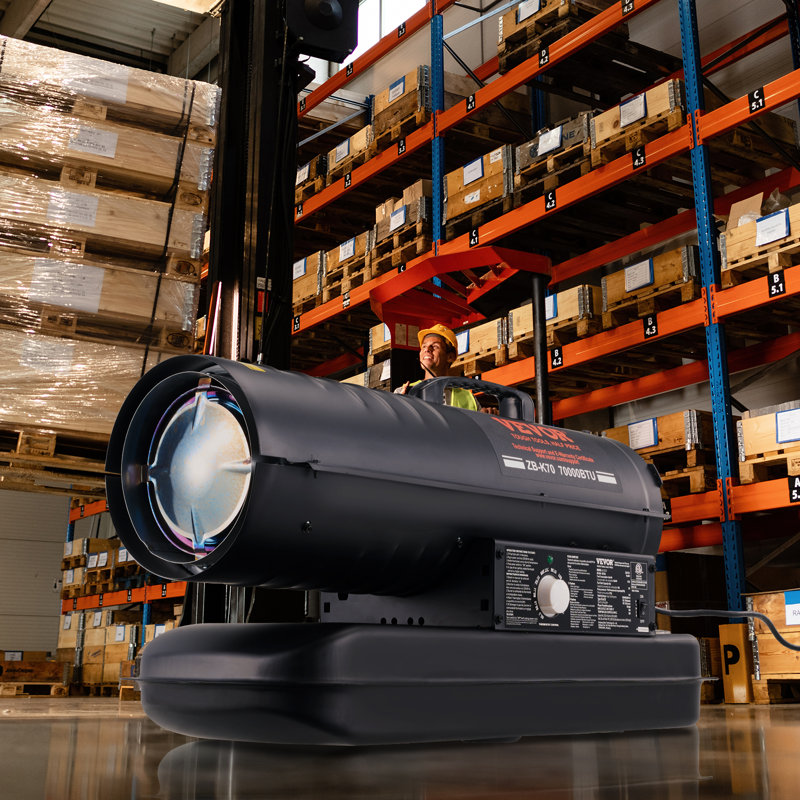 VEVOR 70000 BTU Space Heater with Adjustable Thermostat and with Digital Display