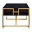 Table basse moderne moderne avec 4 tiroirs et base dorée de 47,3 po-402763730