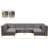 Enson Velvet U-Shaped Sectional Reversible-253914446