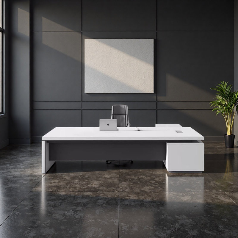 Minimalist Manager Desk, 29.53" H x 78.74" W x 62.9" D, Right Hand Return