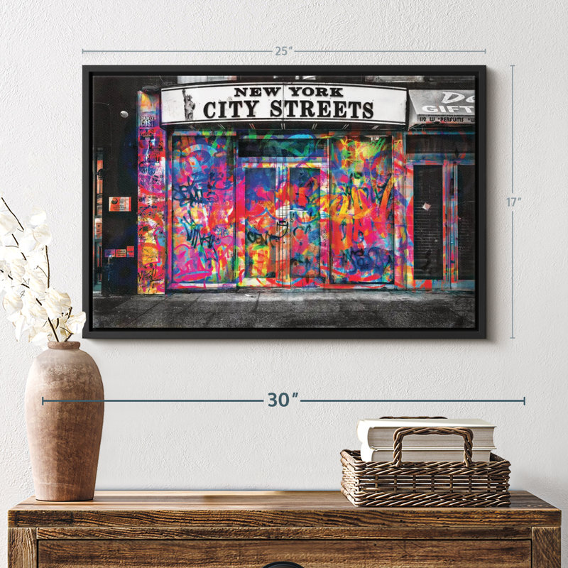 «Colorful NYC Streets», reproduction sur toile, H 17 po x l 25 po