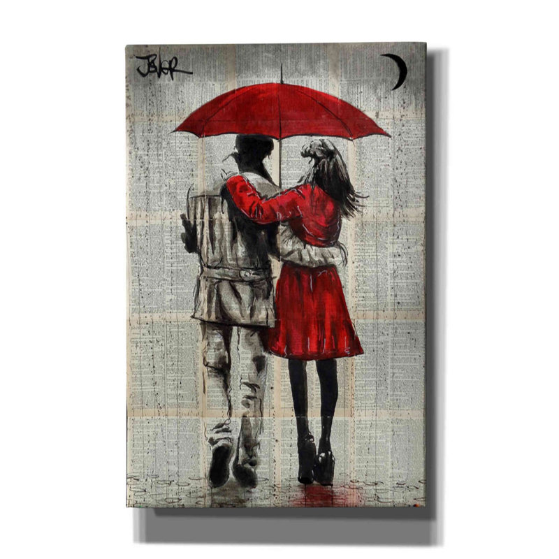«Fall» par Loui Jover, art mural sur toile, H 40 po x l 26 po x P 1,5 po