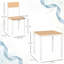 Ensemble de table et de conversation pour appartement, ensemble de table de cuisine et de chaise, ensemble de mobilier de table à manger 3 pièces (seulement 1 table et 2 chaises)