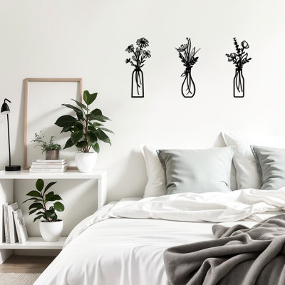 Black Metal Wall Decor , High - Quality Iron With Rust Finish, Ideal For Bedroom And Office, Simple To Clean Versatile Home Party Decor, Lightweight Design
