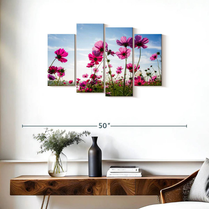 Harnek fleurs de cosmos sauvages, H 22 po x l 36 po