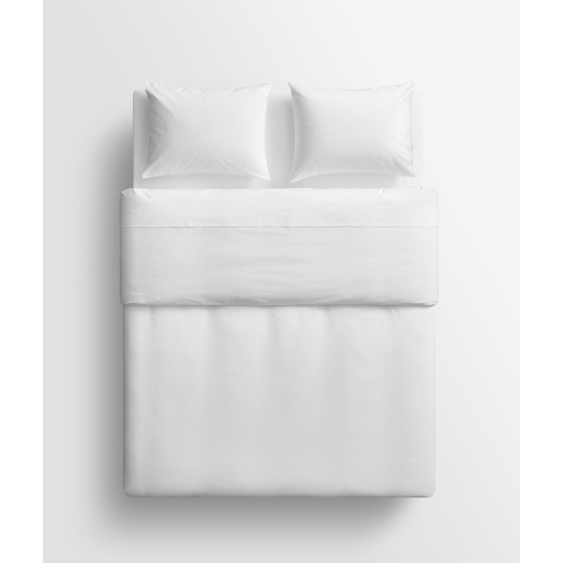 Percale, White, King