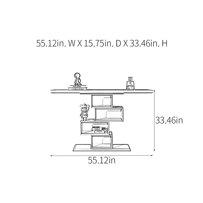 Console Modern Minimalist Art Design, H 33,46 po x l 55,12 po x P 15,75 po