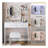 17" Round LED Mirror Vanity Table+Cushioned Stool, Equipped With 2 AC+2 USB Power Socket, Big Mirror, Touch Switch, 3 Colors, Adjustable Brightness, Large Desktop, Multi-Layer High Capacity Storage-1197877047
