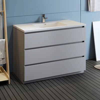 Fresca 48"" Free-Standing Single Sink Bathroom Vanity Set -  FCB9348GR-I