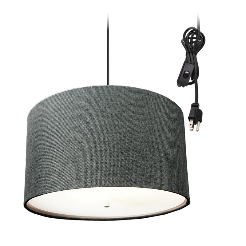 Abdul-Hannan 2 - Light Black Single Pendant, Granite Gray, 10" H x 18" W x 18" D