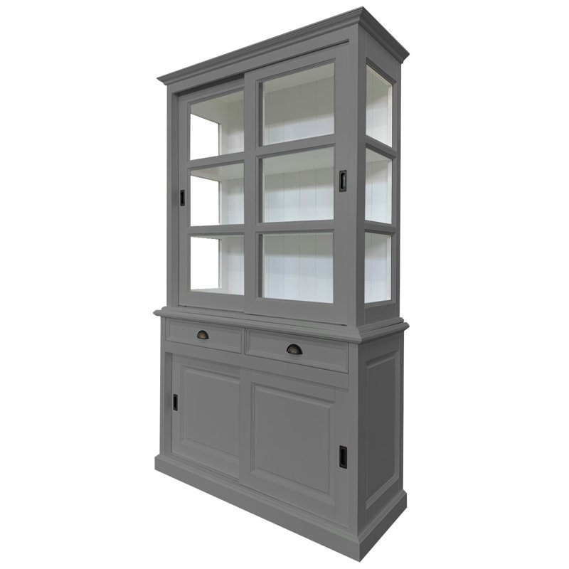 Benjamin-James 125 cm W Display Cabinet, Dusty Grey
