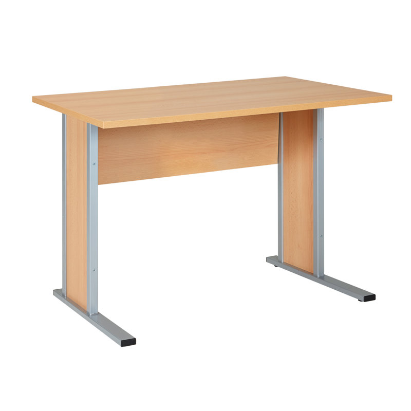 Tregenna Metal Base Writing Desk, Samerberg beech, 72.2cm H x 90cm W x 65cm D