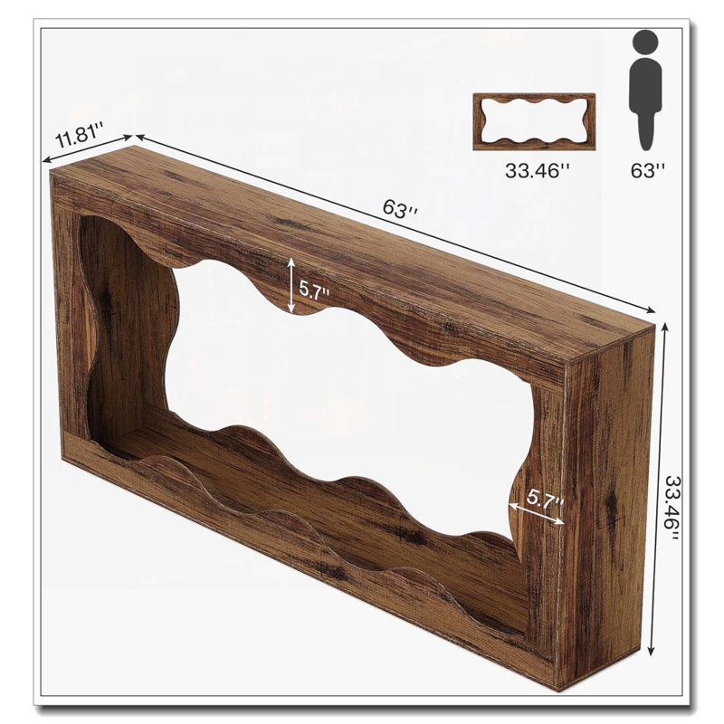 63 "Farmhouse Console Table with Storage