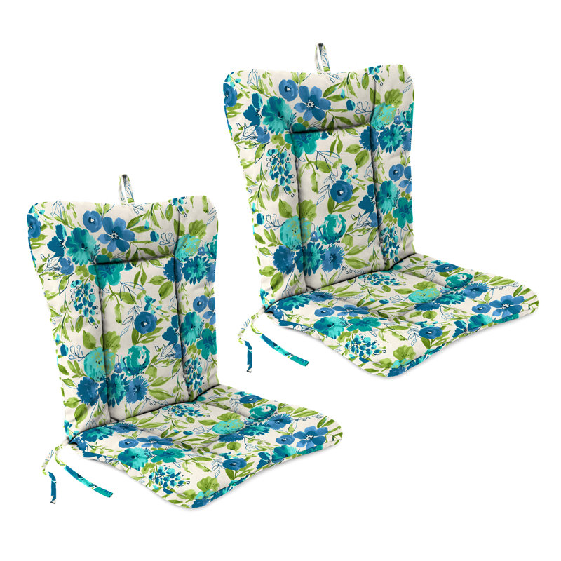 21" x 38" Outdoor Chair Cushion with Ties and Loop (Set of 2)