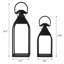 Ensemble de 2 porte-bougies en métal noir, lanternes décoratives