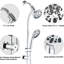 Système de douche mural double - Barre coulissante en acier inoxydable, 7 modes de jet, ABS 5 po, 1,8 gal / min, barre sans perçage à 7 réglages 26 po, tête ABS,-121320287