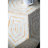 18x18x21" Hexagonal Capes  Stool, Cream/Yellow