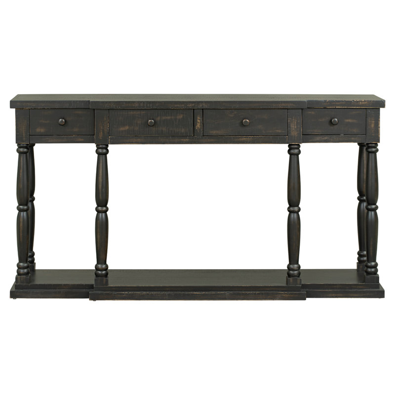 Melafusion Country Modern Console Table with Melaleuca Wood and Versatile Storage