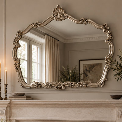 Renaissance Duck Carved Landscape Wall Mirror