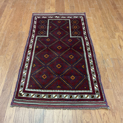 One-of-a-Kind 2'6" x 4'7" Rectangle Wool Area Rug in Red