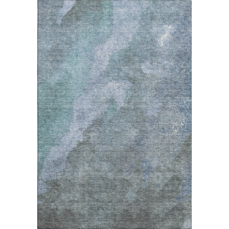 Premium Machine Washable Pirtle AMF1983 Abstract Rug, Rectangle 8' x 10'