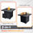 Square Steel Propane Smokeless Fire Pit Table