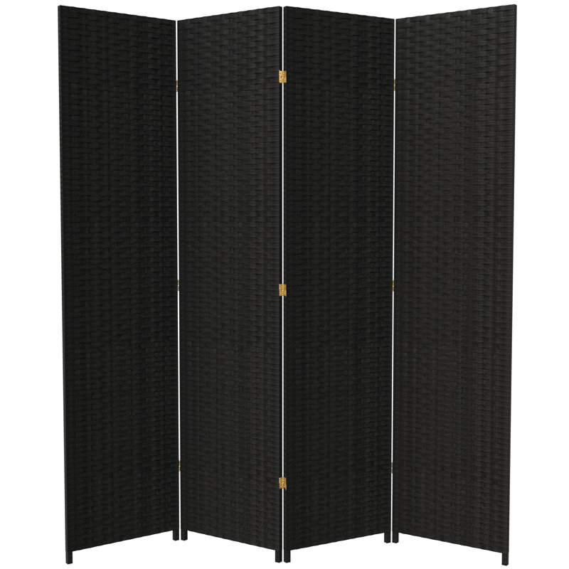 Amitis 7 pi. Cloison haute pliable en fibre tissée, Noir, 4, H 84 po x l 78 po x P 1 po