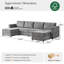  Canapé modulaire à rangement large avec deux repose-pieds de 124,5 po Jagger-1335796775
