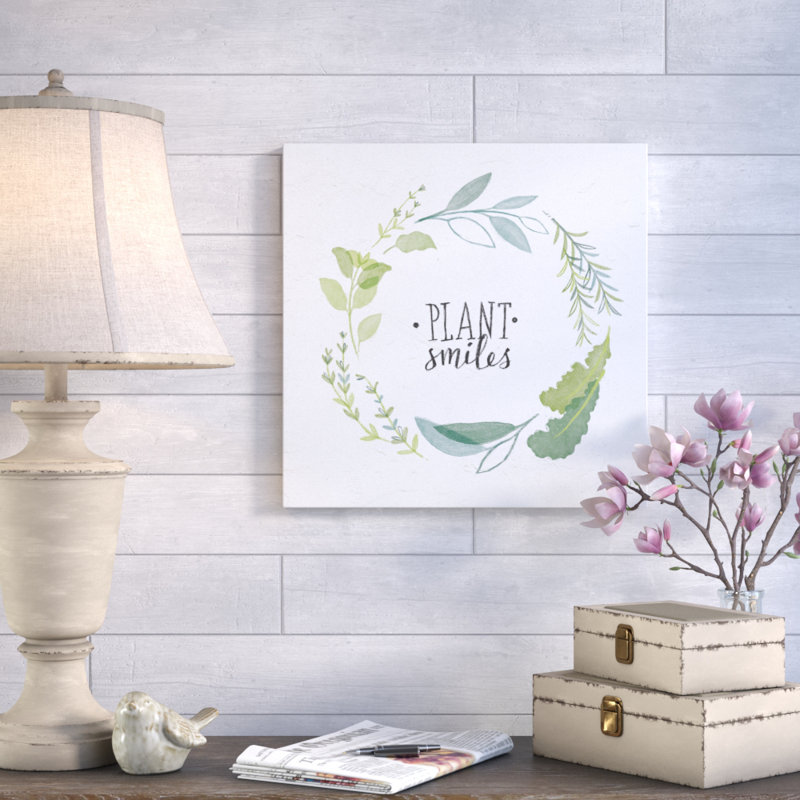 Fine Herbs II - reproduction d'art textuel sur toile, H 18" x l 18" x P 1", Toile tendue