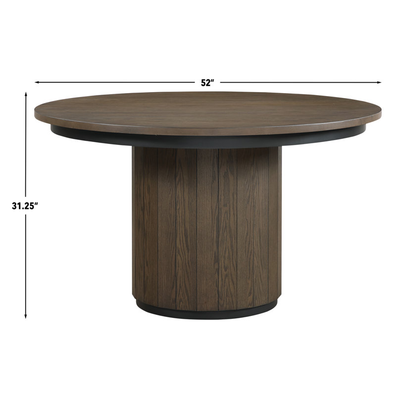 Table de salle à manger Magnolia, Brun / noir