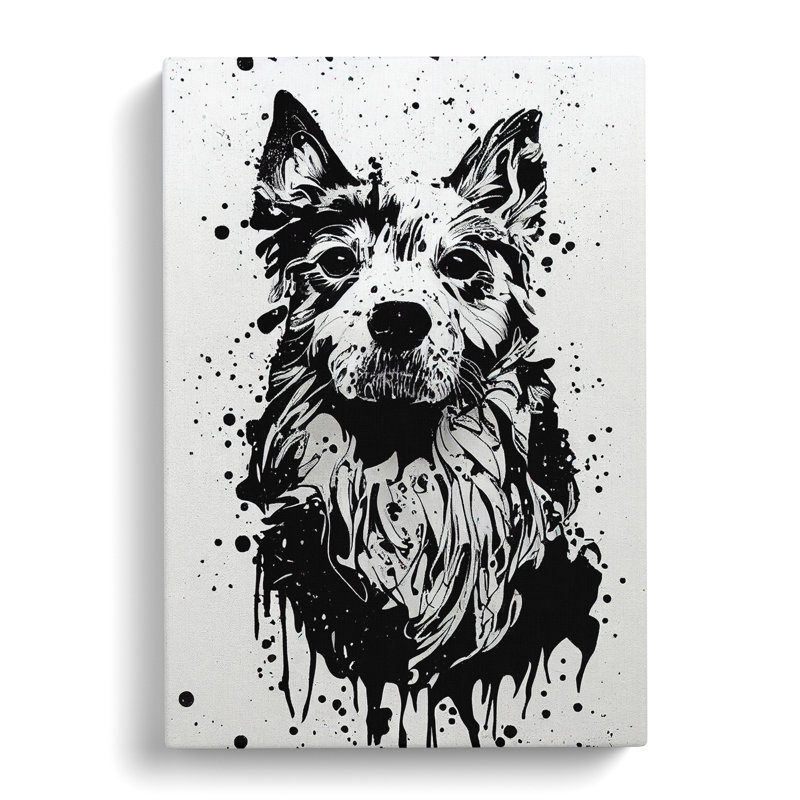 XC1022-1833X Dog Graffiti No.2 - Wrapped Canvas Print, 76cm H x 50cm W x 3cm D