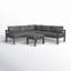 Greyson Metal 5 - Person Sectional with Ottoman