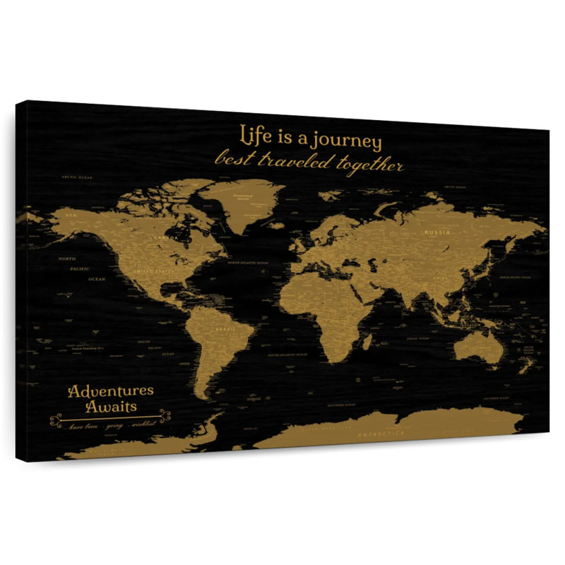 Carte du monde personnalisée, H 16 po x l 24 po, Oui