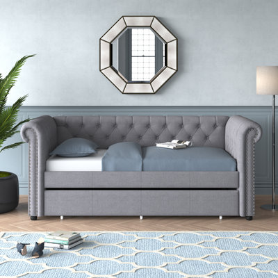Stangland Upholstered Daybed with Trundle Bed