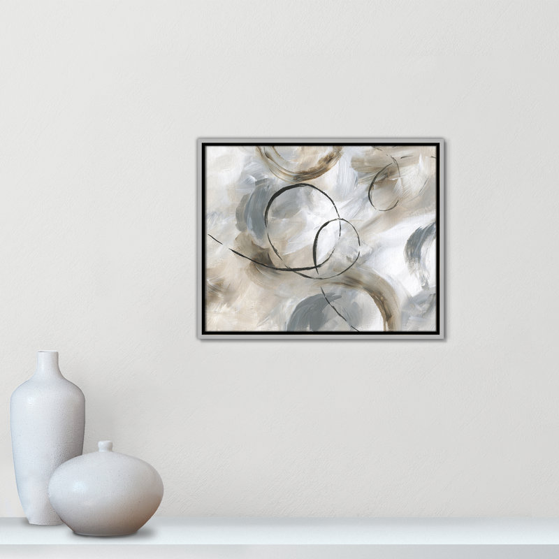 Allegro Print par Nan, H 17,5 po x l 21,5 po x P 2 po, Argent