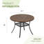 Table de salle à manger ronde en métal avec trou pour parasol-1731462401-1731462402
